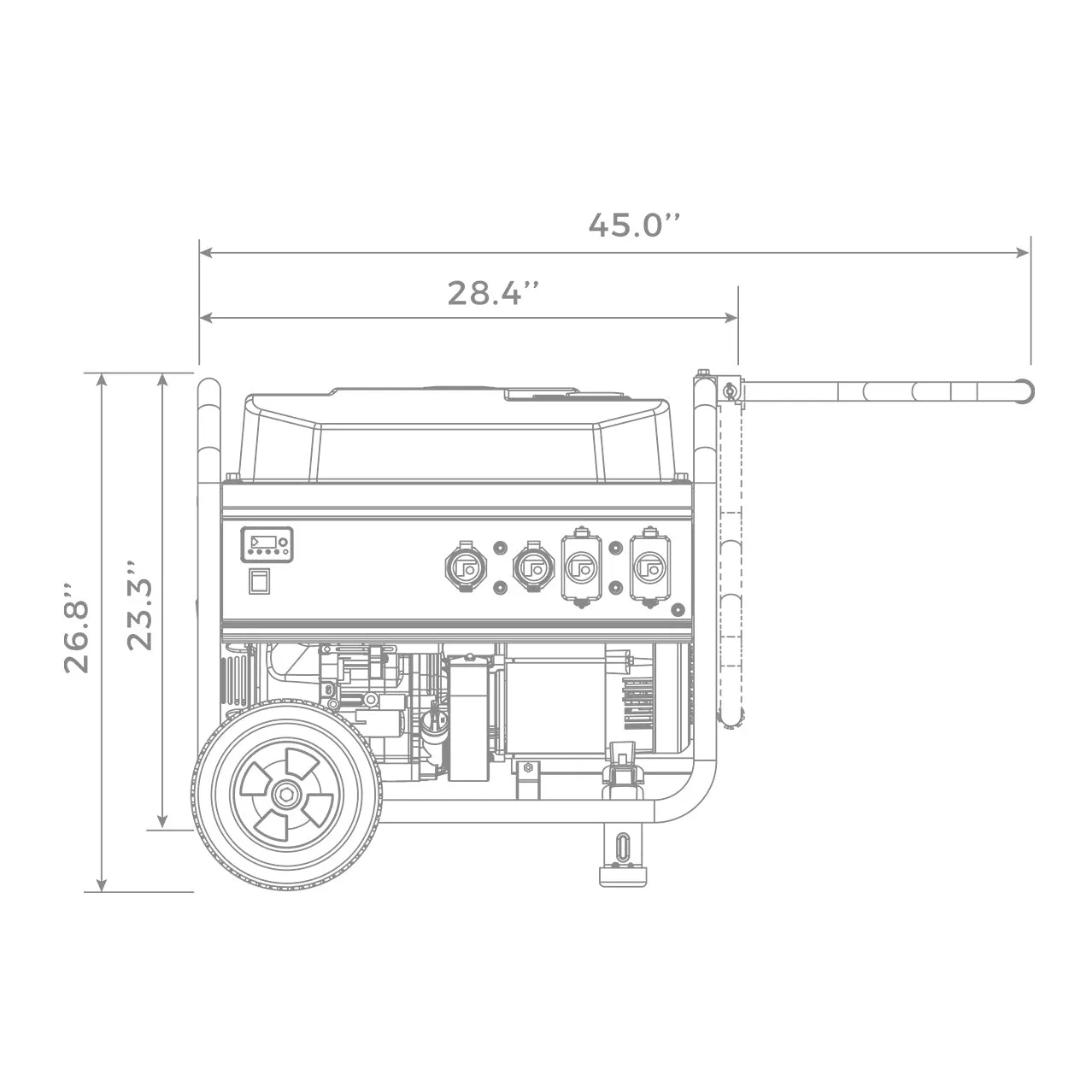 Gas Portable Generator 7125W Recoil Start 120/240V