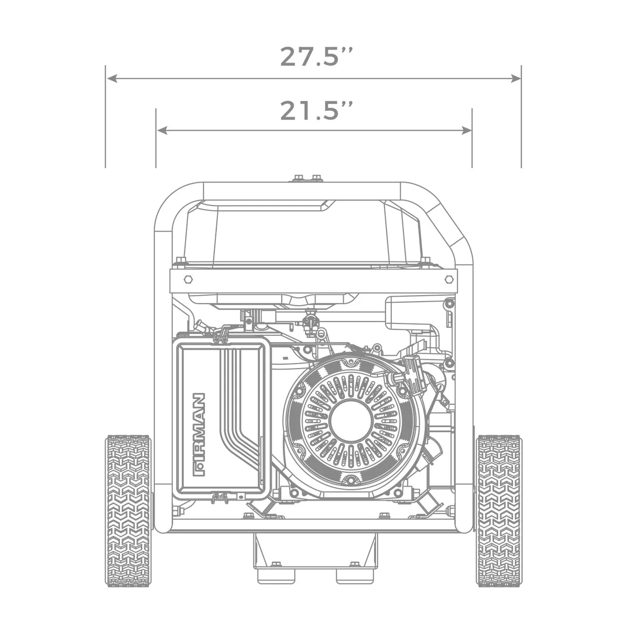 Gas Portable Generator 7125W Recoil Start 120/240V