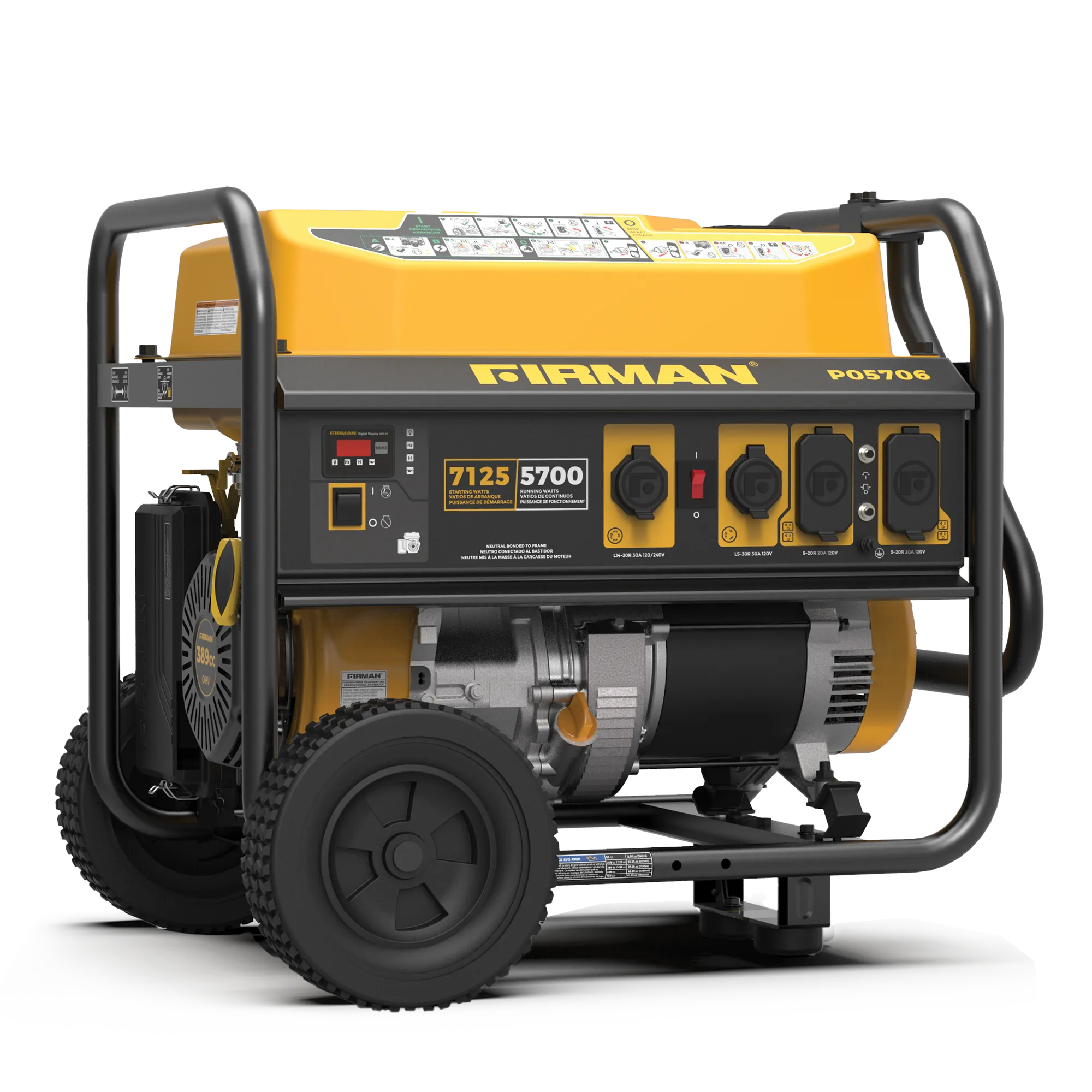 Gas Portable Generator 7125W Recoil Start 120/240V