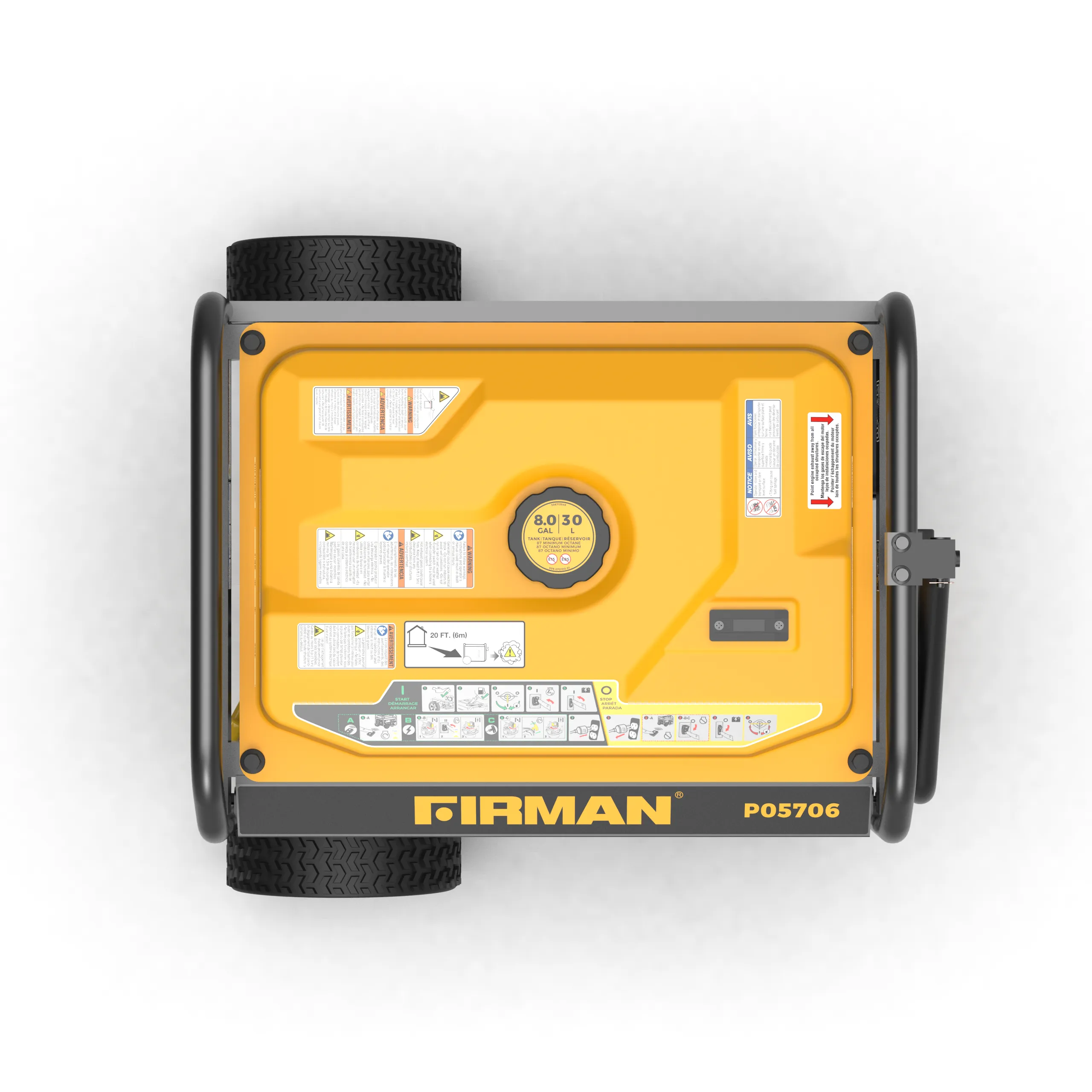 Gas Portable Generator 7125W Recoil Start 120/240V