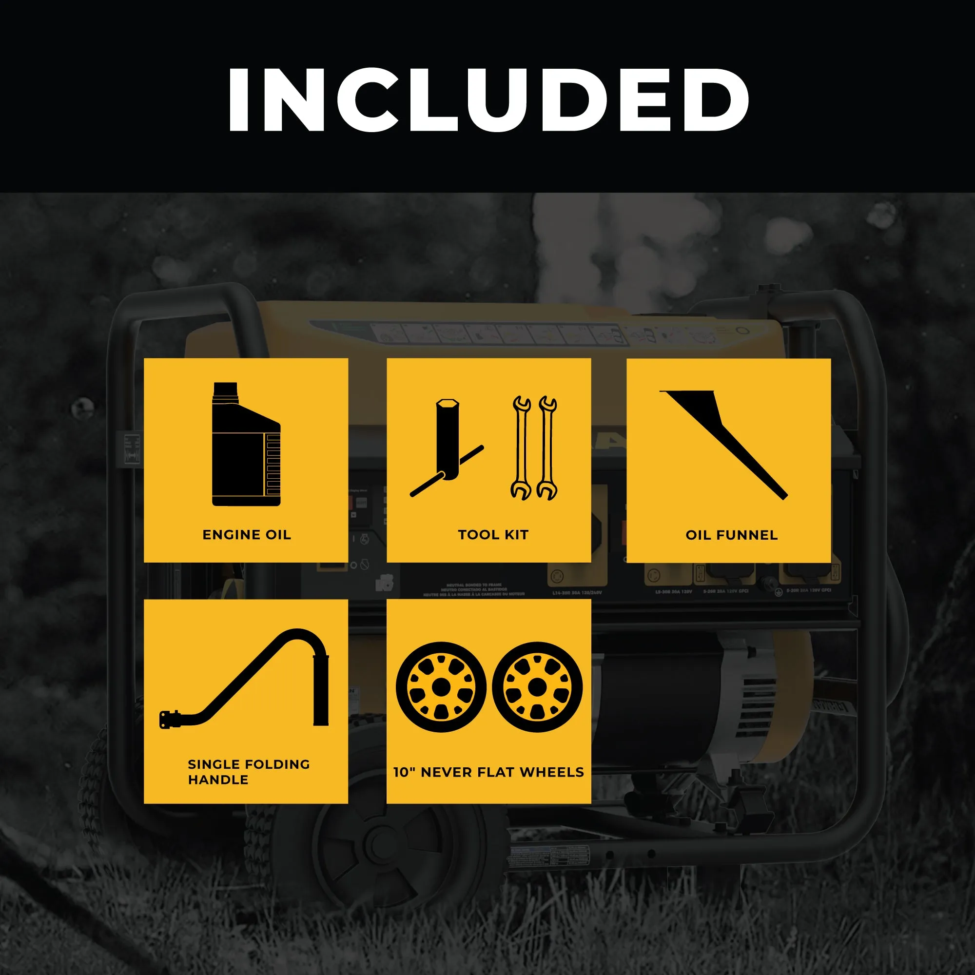Gas Portable Generator 7125W Recoil Start 120/240V