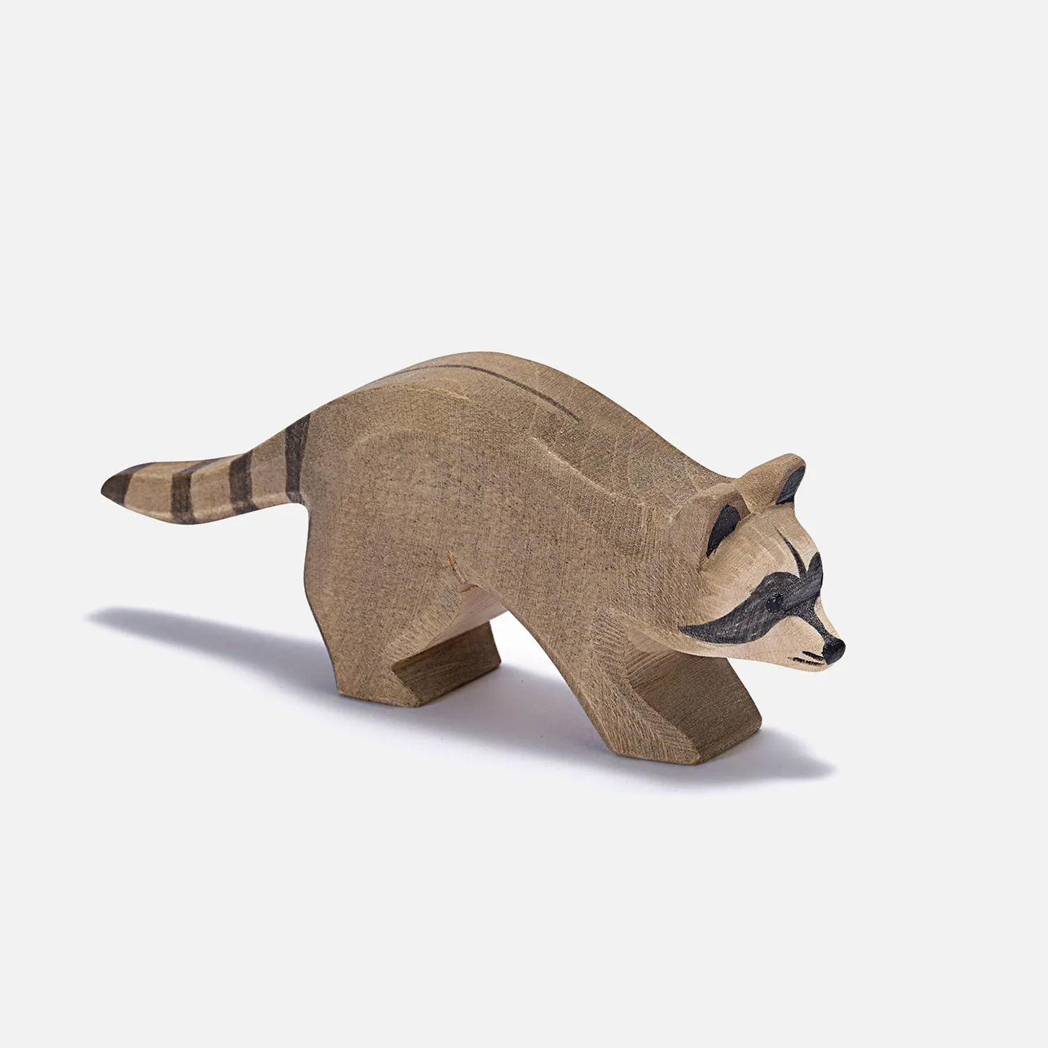 Handcrafted Wooden Standing Raccoon