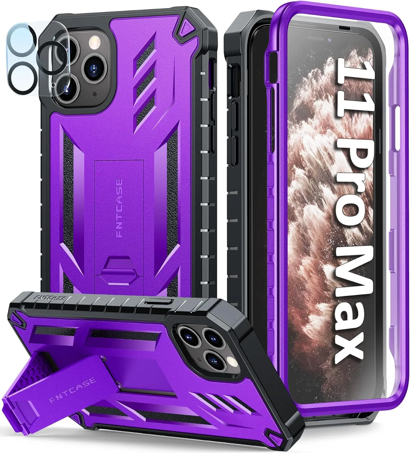iPhone 11 Pro-Max Case Rugged Shockproof Protective Case Proof Protection Black