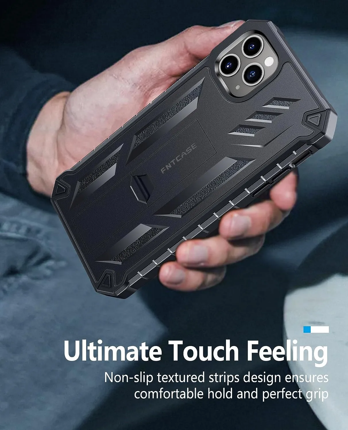 iPhone 11 Pro-Max Case Rugged Shockproof Protective Case Proof Protection Black