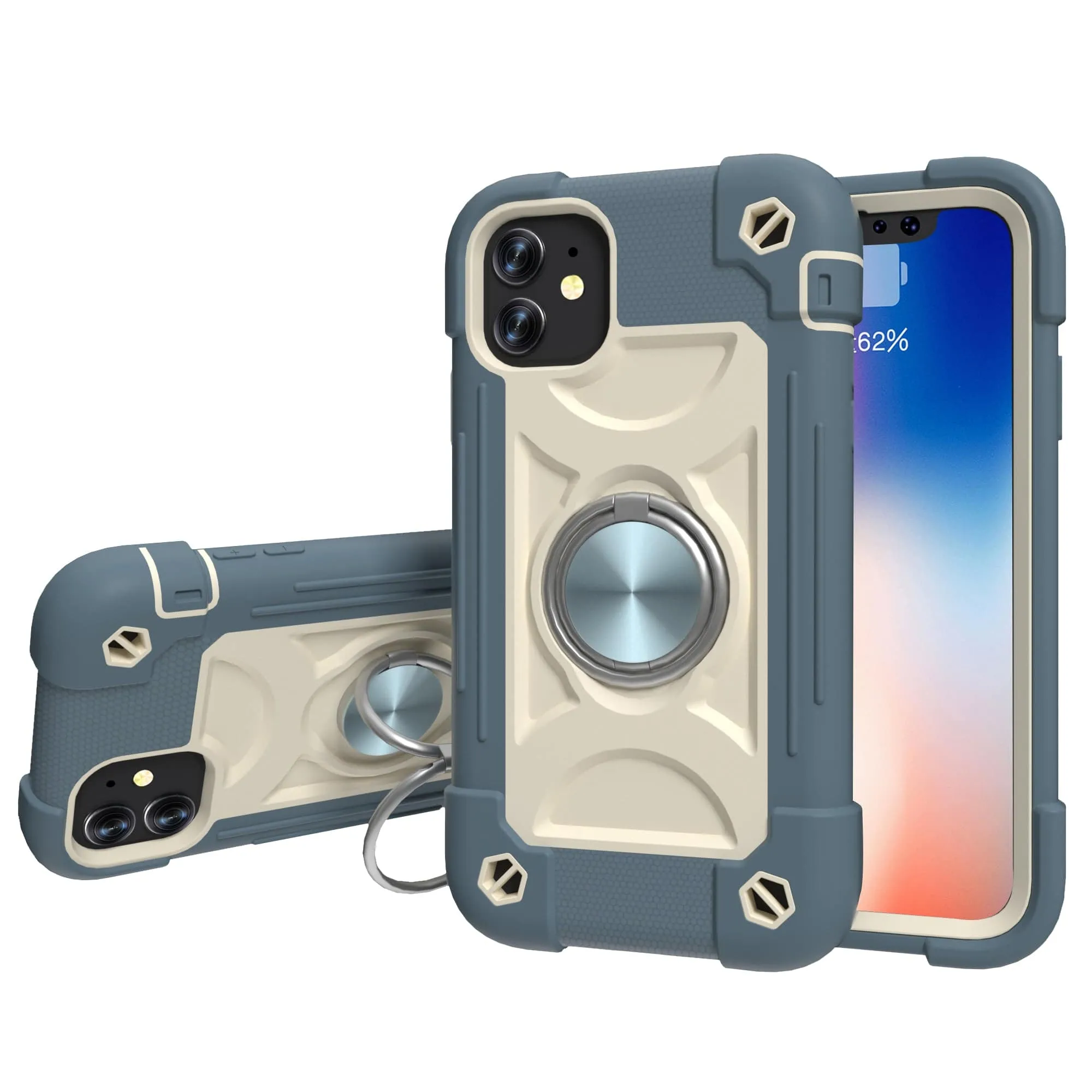 iPhone 11 Silicone Protective Case with Magnetic Ring
