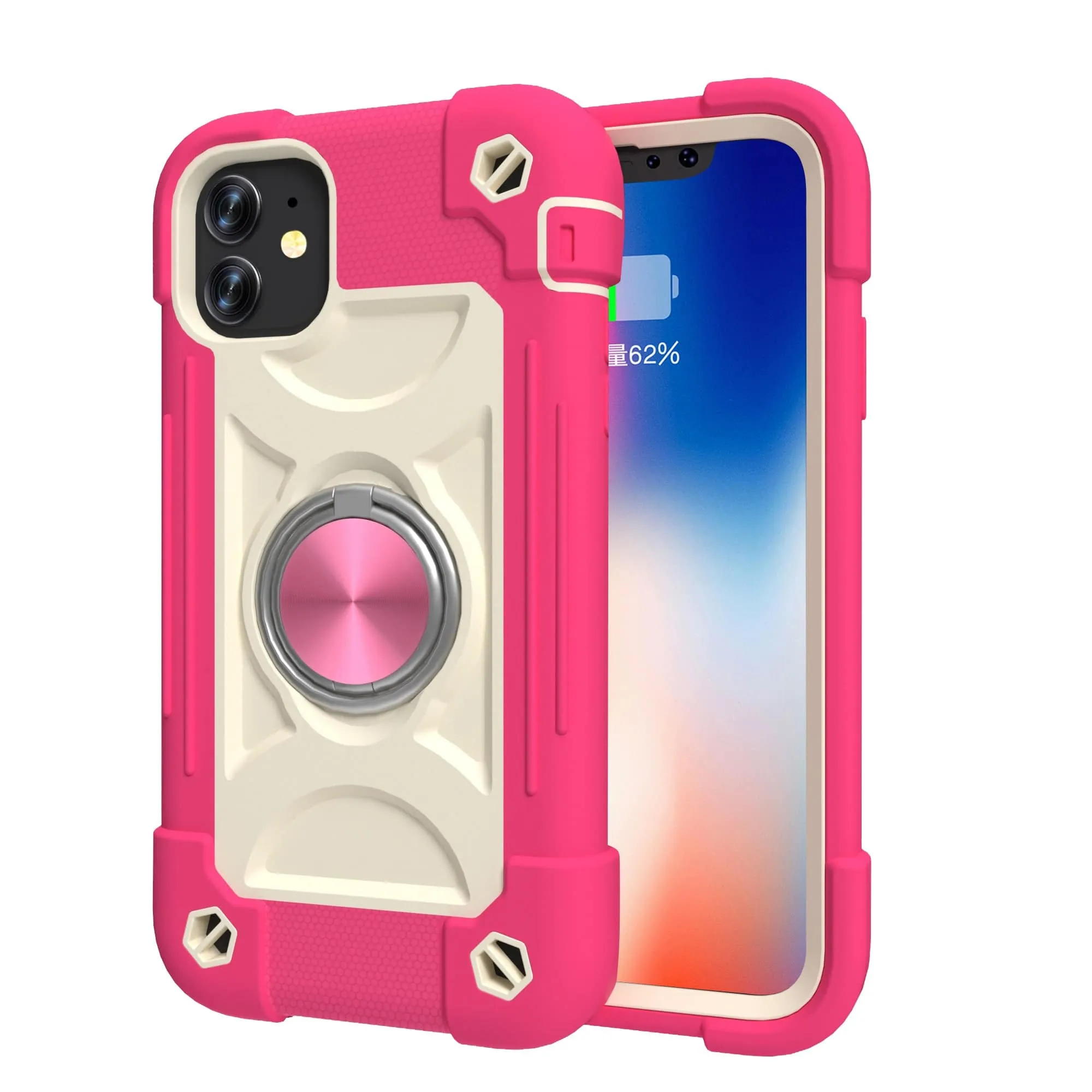 iPhone 11 Silicone Protective Case with Magnetic Ring