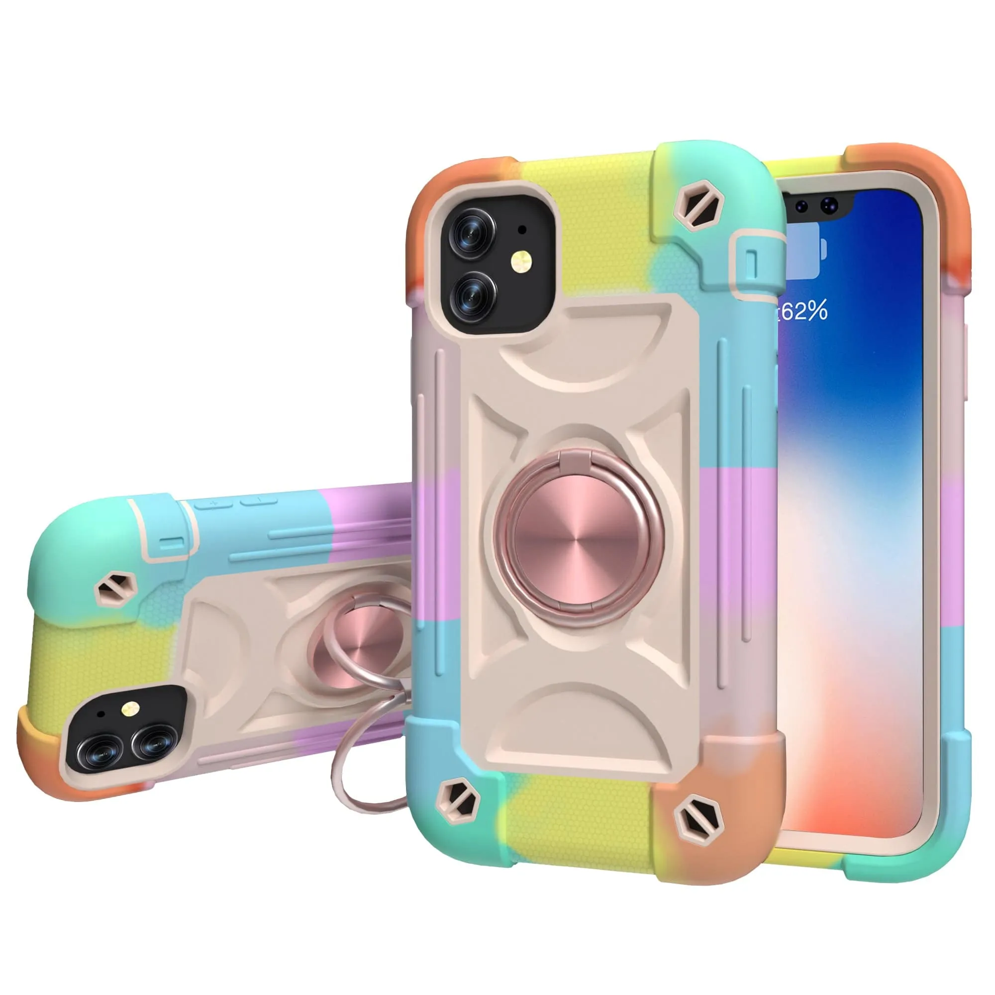 iPhone 11 Silicone Protective Case with Magnetic Ring