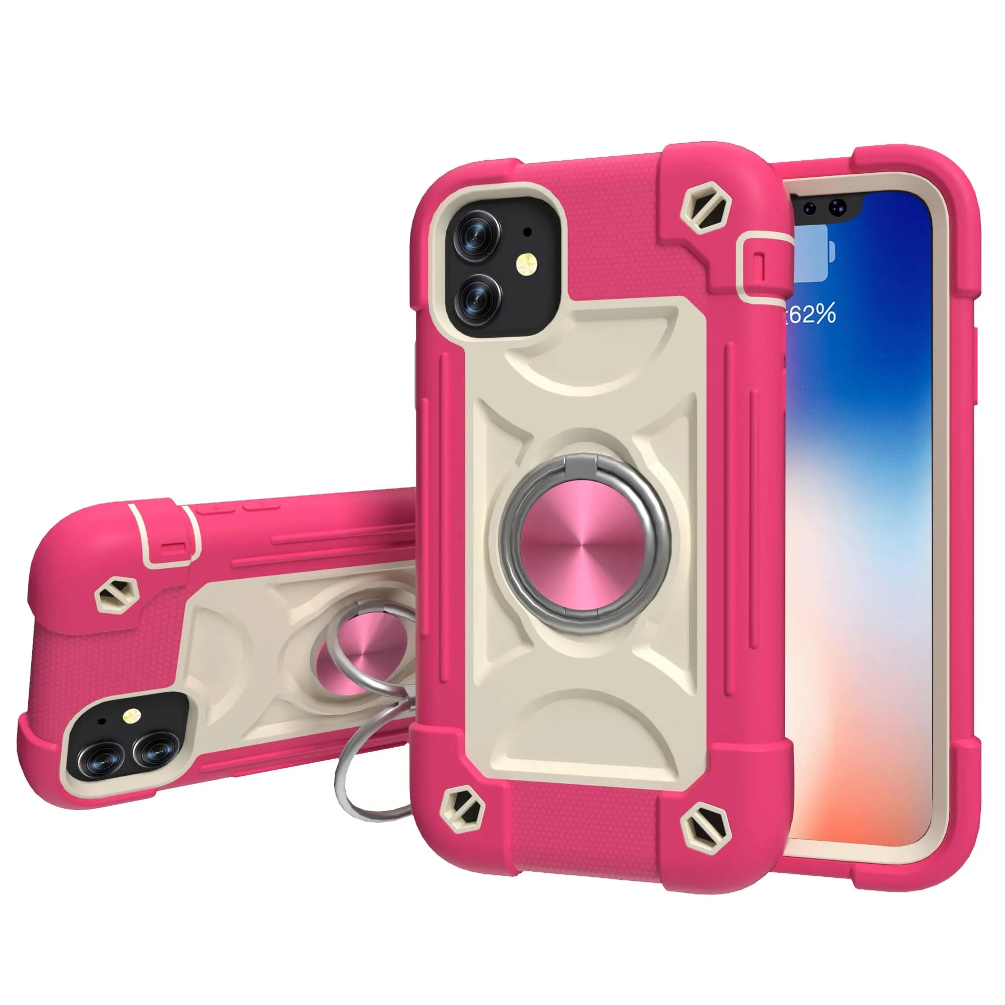 iPhone 11 Silicone Protective Case with Magnetic Ring