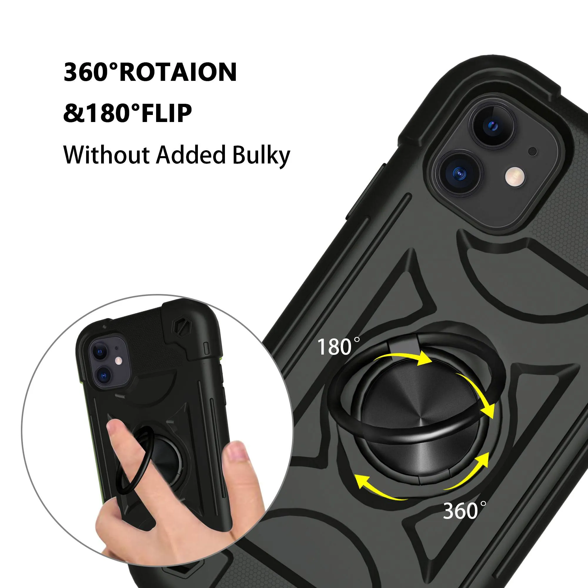 iPhone 11 Silicone Protective Case with Magnetic Ring