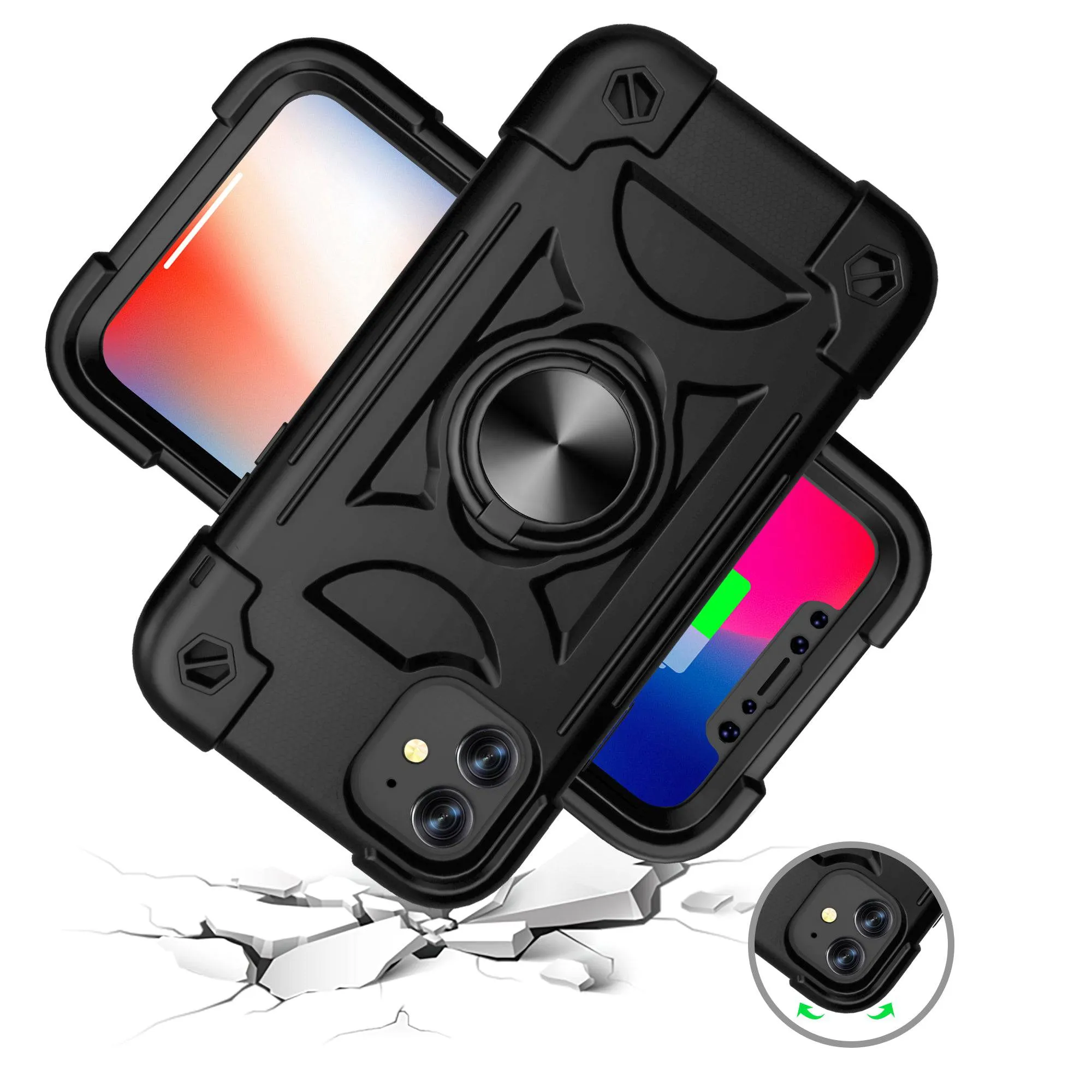 iPhone 11 Silicone Protective Case with Magnetic Ring