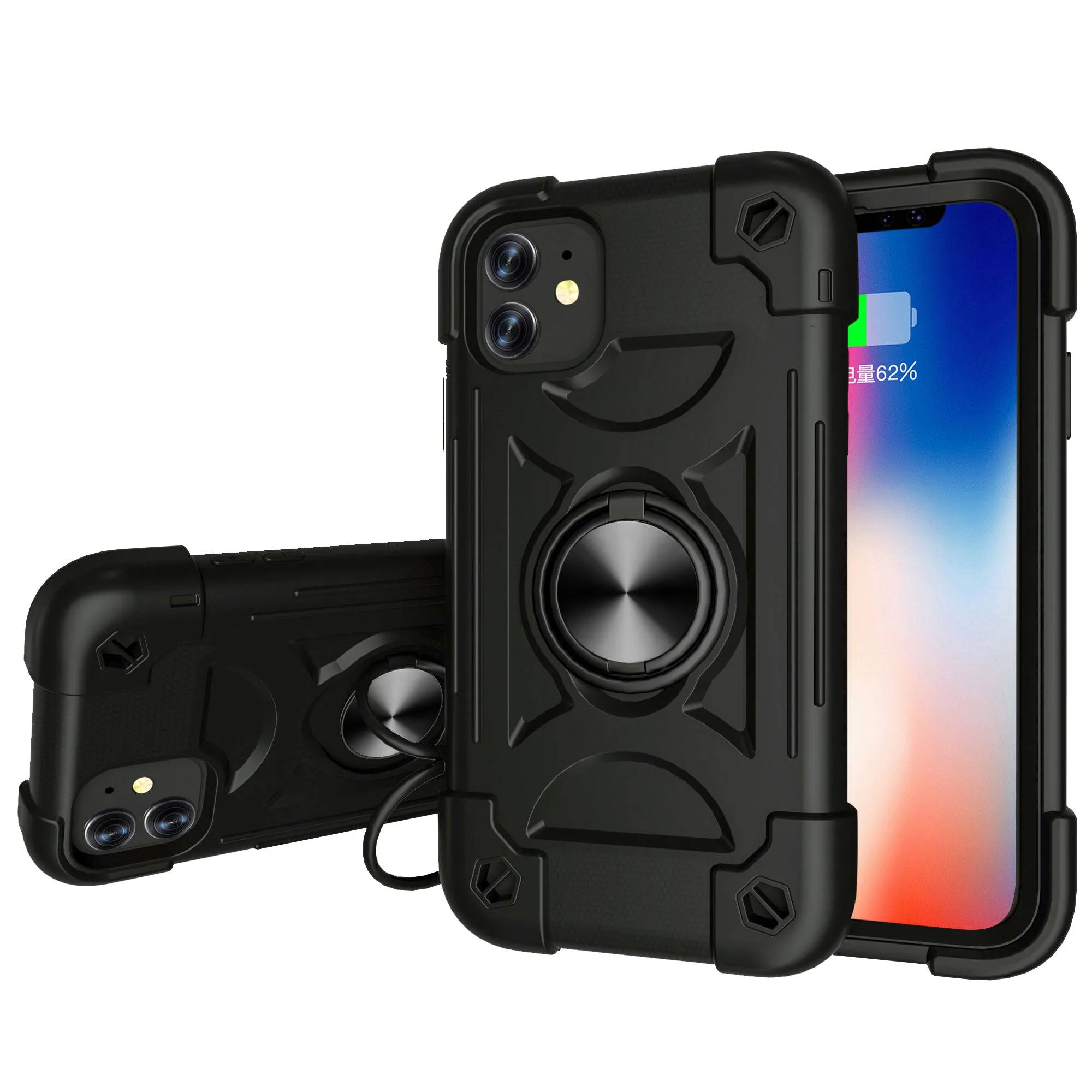 iPhone 11 Silicone Protective Case with Magnetic Ring