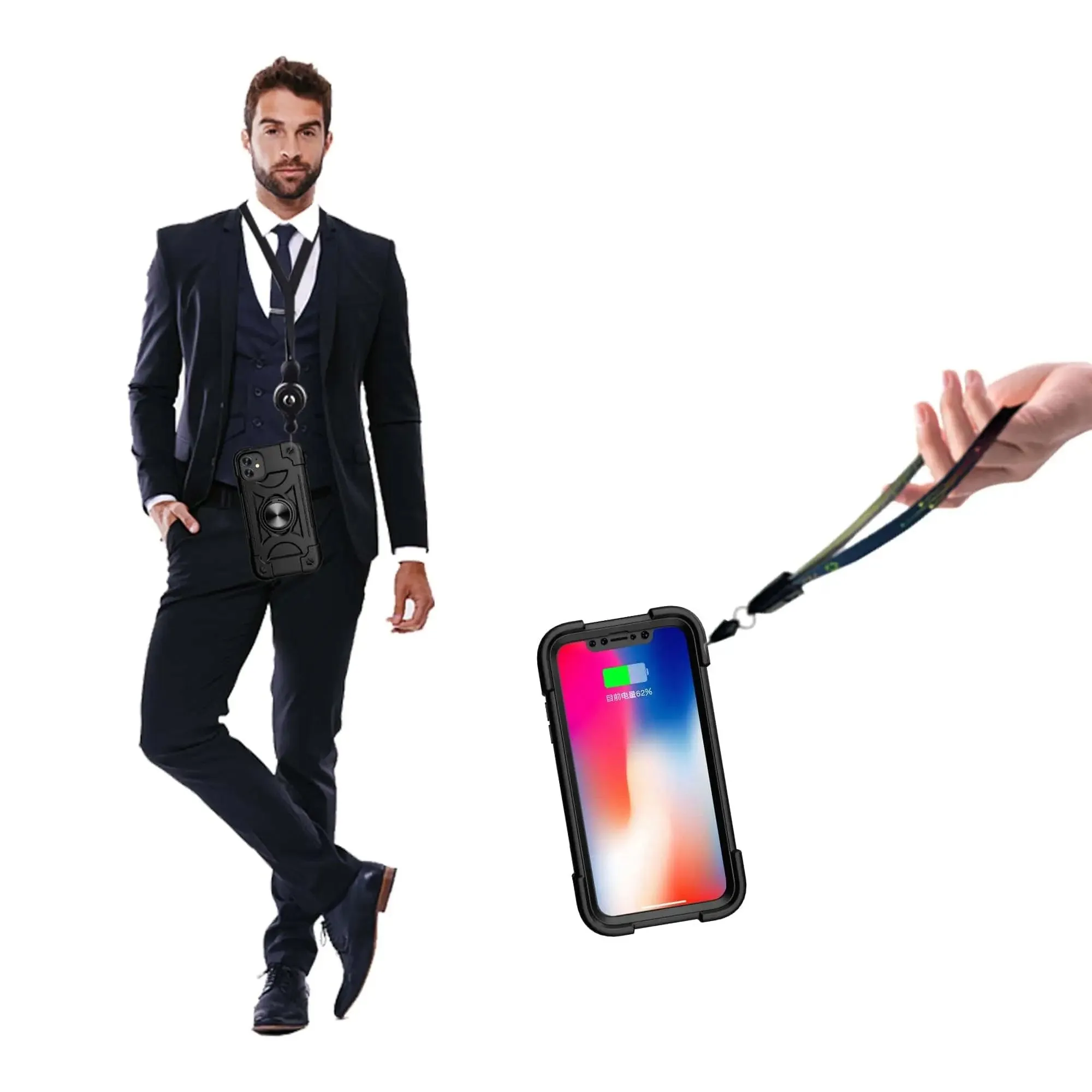 iPhone 11 Silicone Protective Case with Magnetic Ring