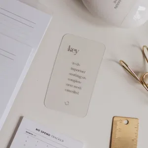 Key Clear Card