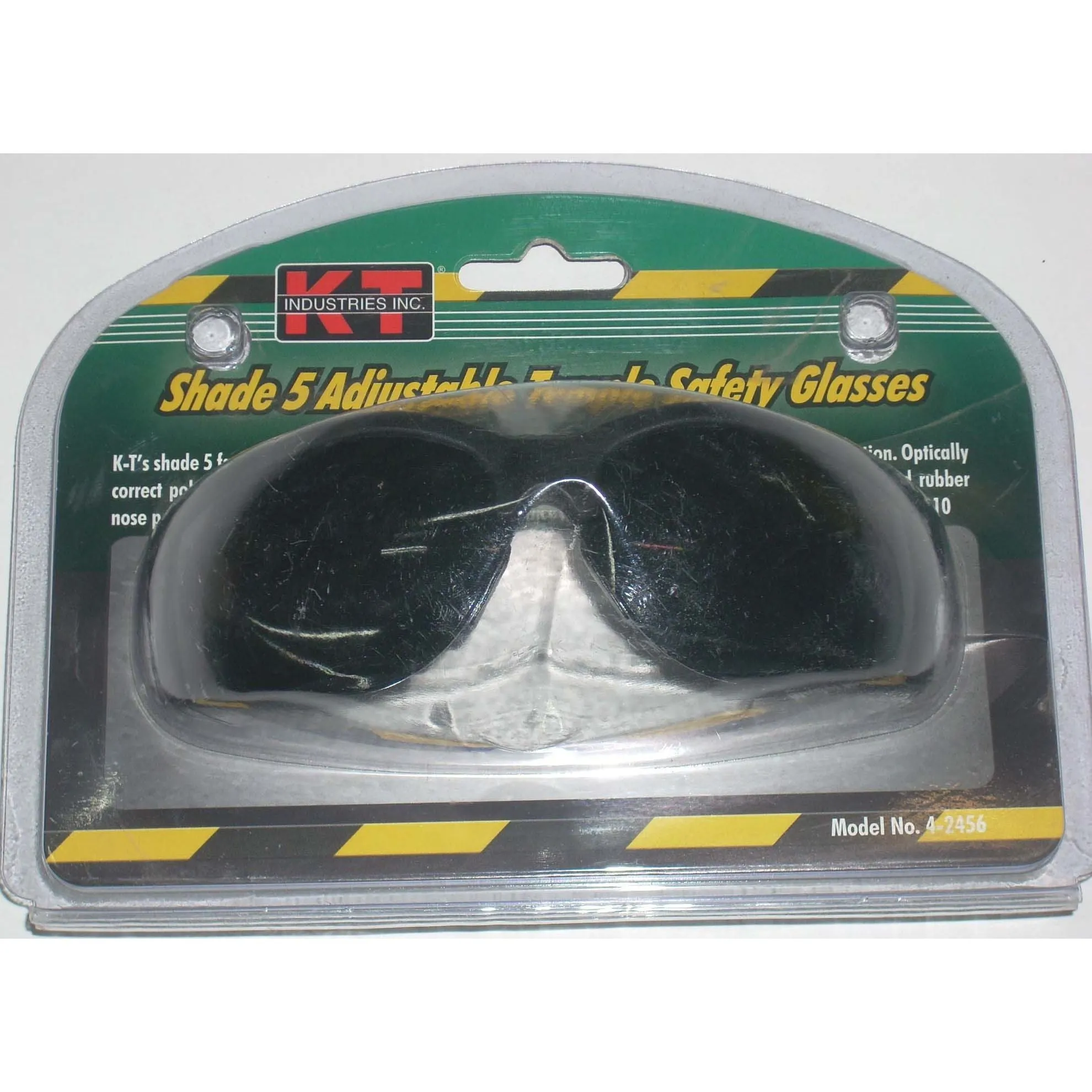 KT Industries 4-2456 Shade 5 Adjustable Temple Safety Glasses