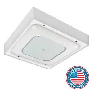 LED Gas Station Canopy Light, 13980 Lumens, 93 Watts, 5000K, 120-277V, Surface Mount