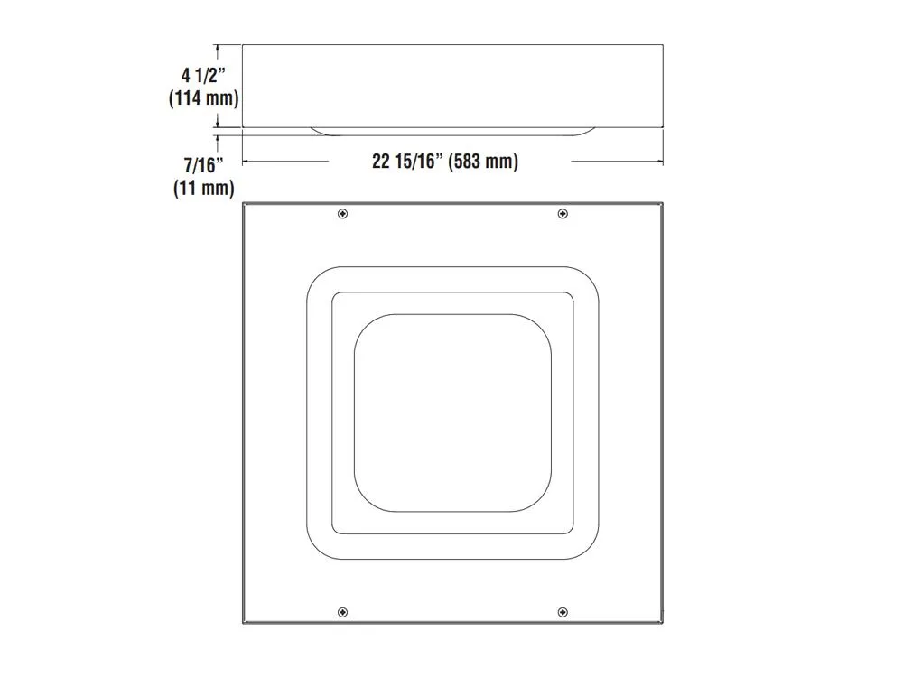 LED Gas Station Canopy Light, 13980 Lumens, 93 Watts, 5000K, 120-277V, Surface Mount