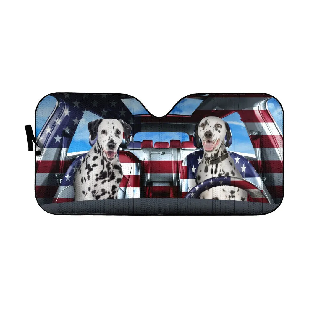 Lovely Dalmatian Custom Car Auto Sunshade