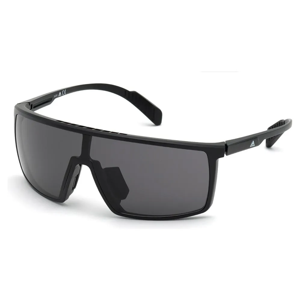 Men`s Active Sunglasses Shiny Black and Smoke
