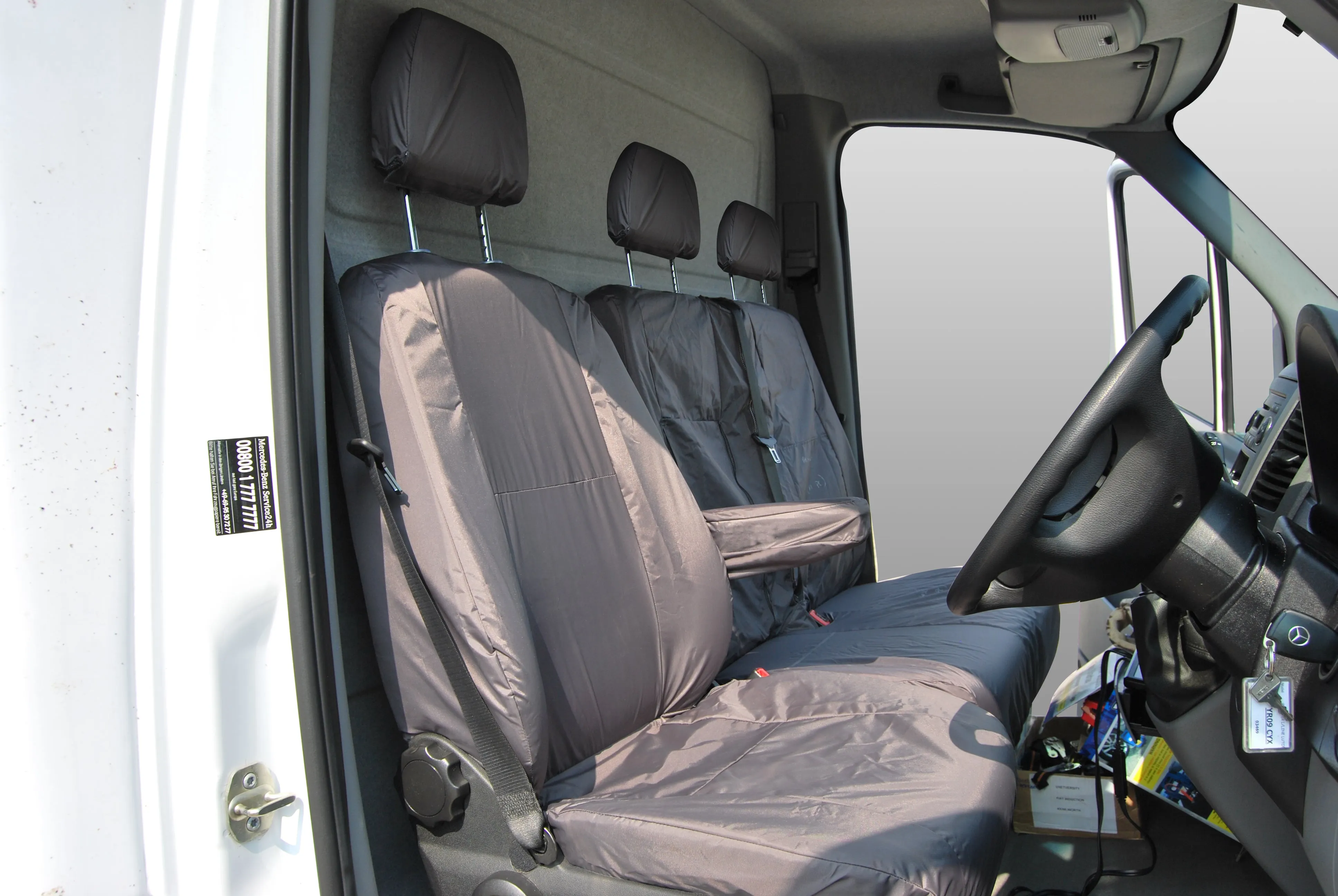 Mercedes Benz Sprinter Front Set 1 2 INKA Tailored Waterproof Seat Covers Grey MY06-18