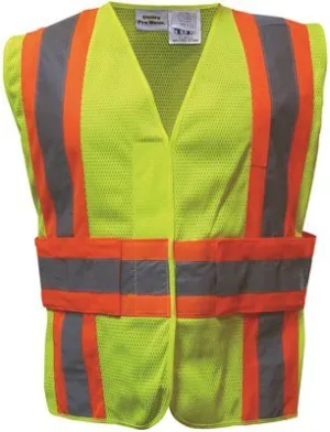 Mesh Safety Vest 3 Point Breakaway Class 2 Yellow 3Xl