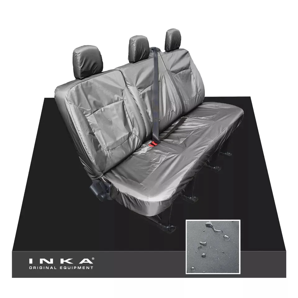 Nissan Primastar 3rd Row Triple Tailored Waterproof Seat Covers Grey MY 22 