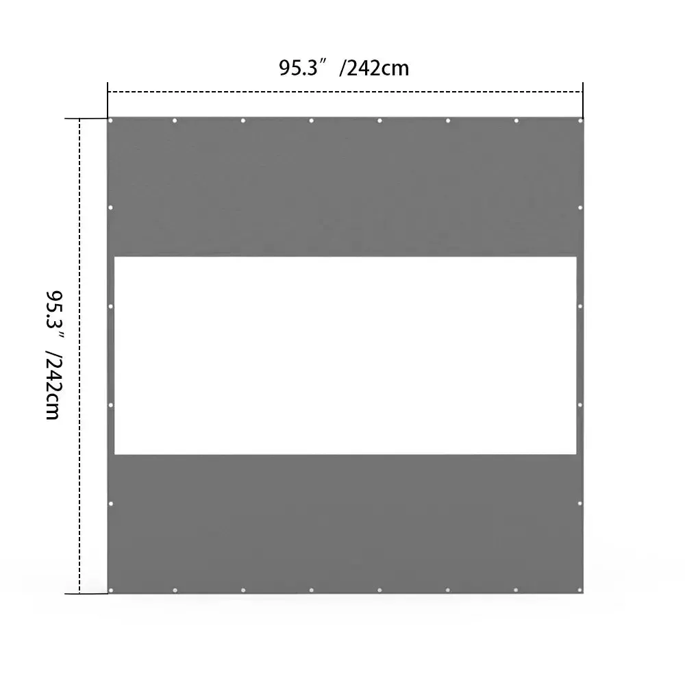 Outdoor Curtains with Clear PVC Panels