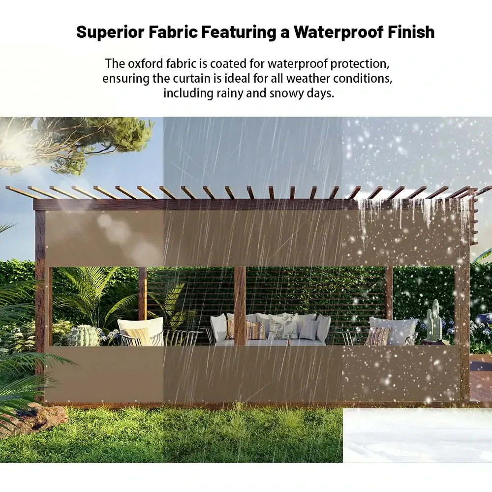 Outdoor Curtains with Clear PVC Panels