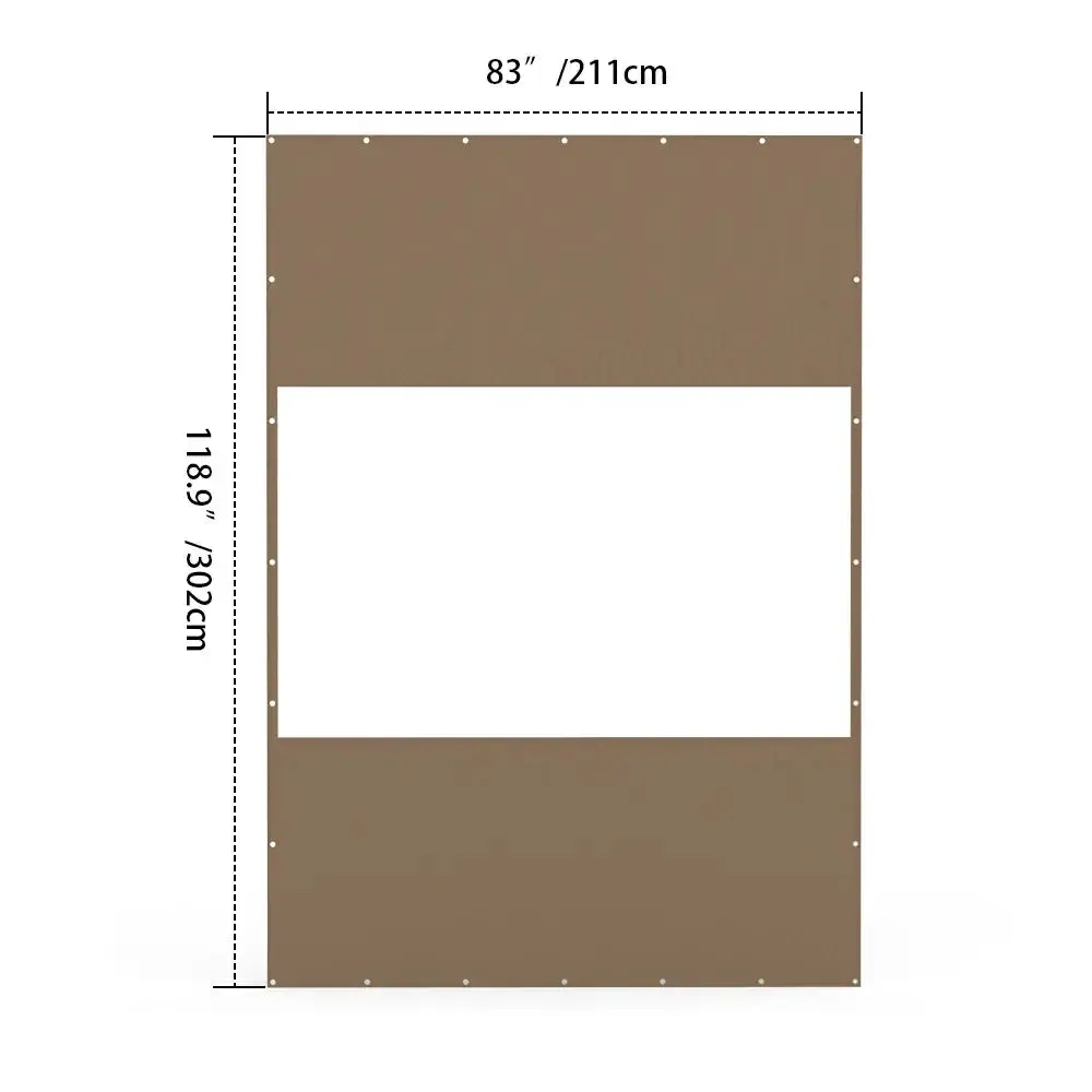 Outdoor Curtains with Clear PVC Panels