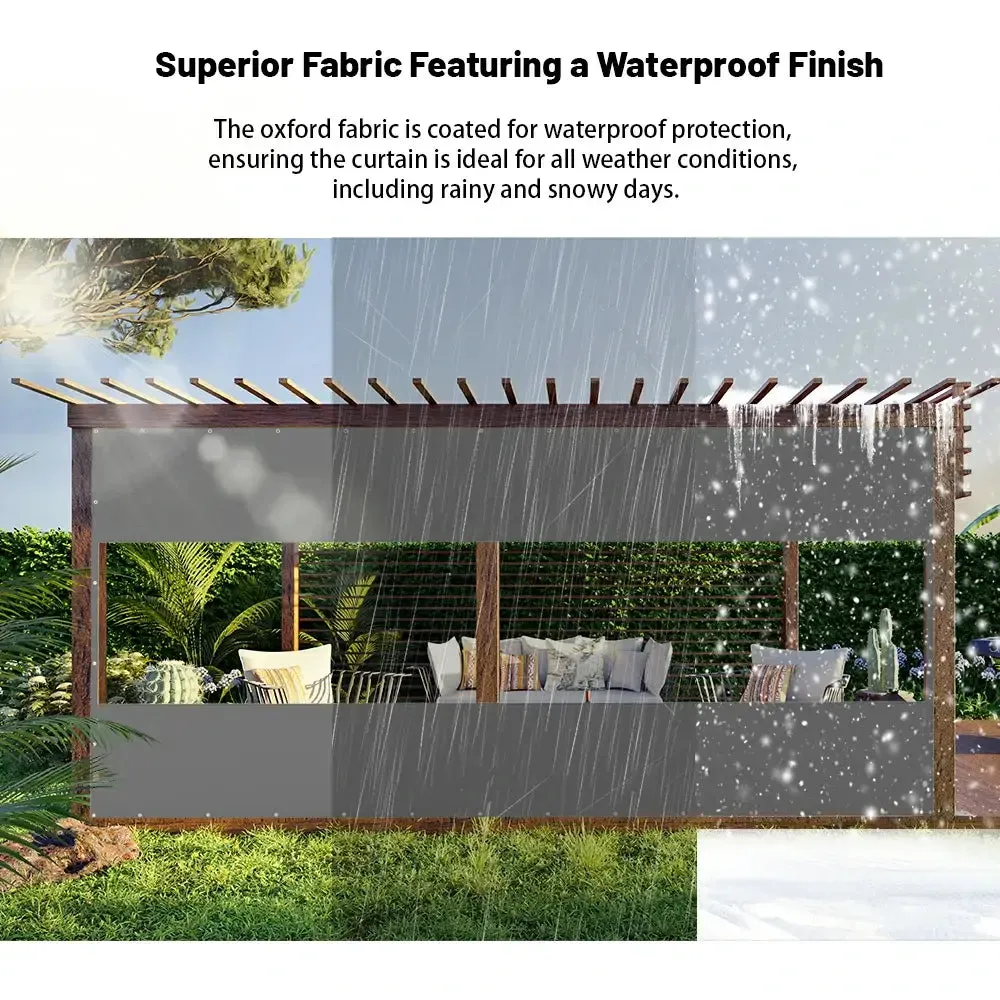 Outdoor Curtains with Clear PVC Panels