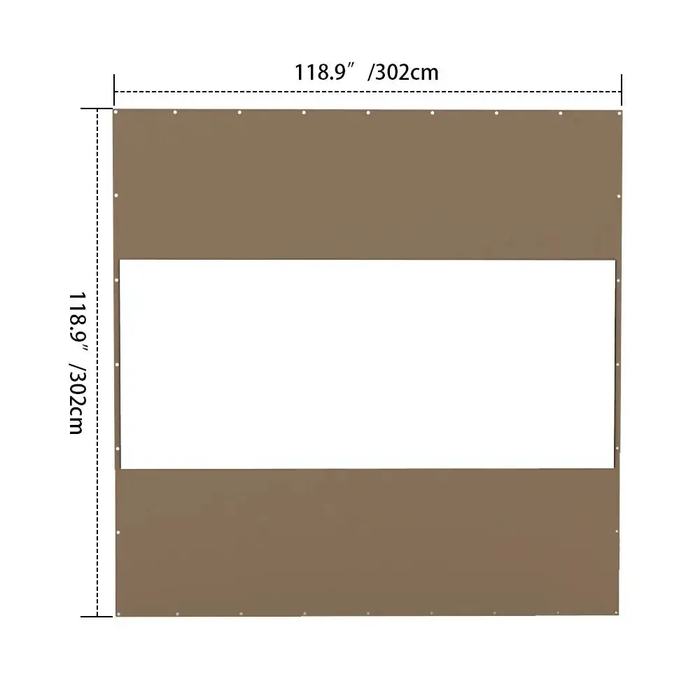 Outdoor Curtains with Clear PVC Panels