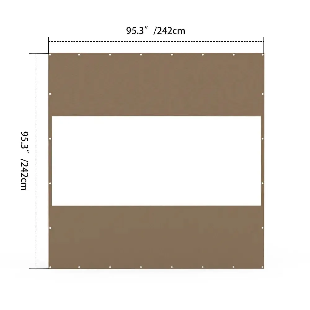 Outdoor Curtains with Clear PVC Panels