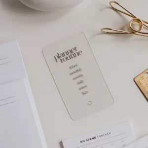 Planner Routine Clear Card