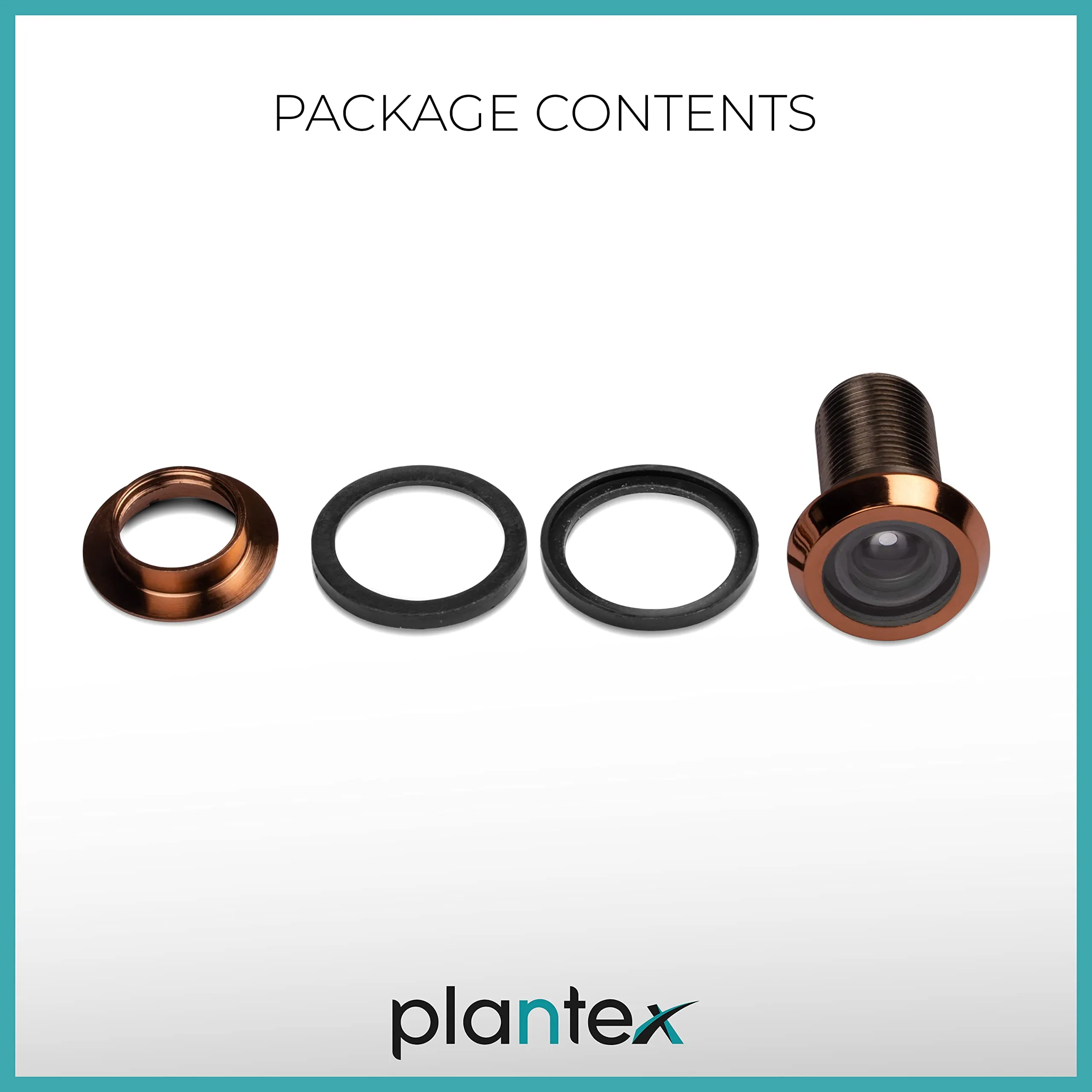 Plantex Door Eye viewer with 200 Degree Wide View for Peephole - Rose Gold (Pack of 2)
