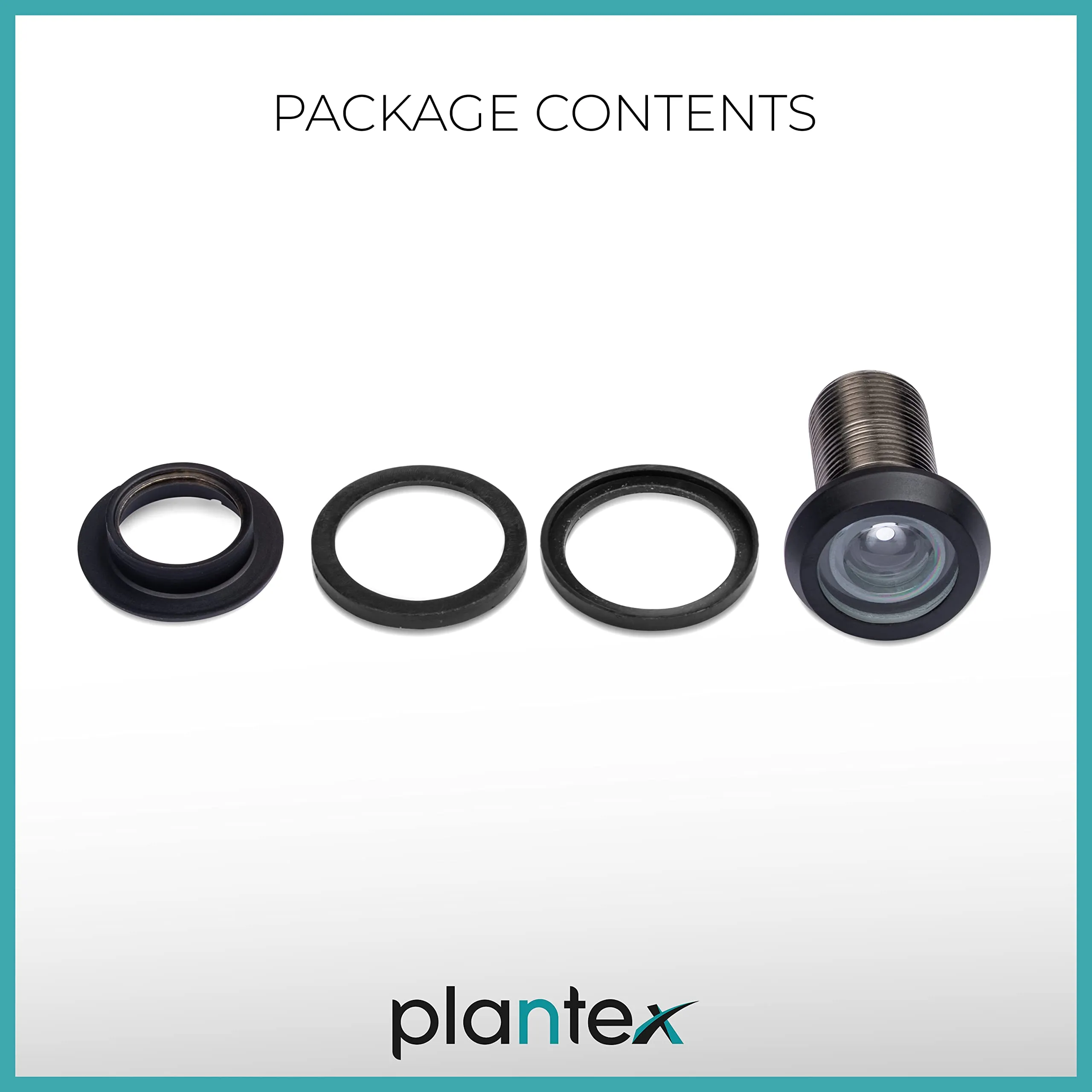 Plantex Door Eye Viewer/Eye Hole for Main Door/Door Lens/Door Eye/Peephole for Main Door/Eye Viewer for Safe Secure Home - Pack of 3 (Black)