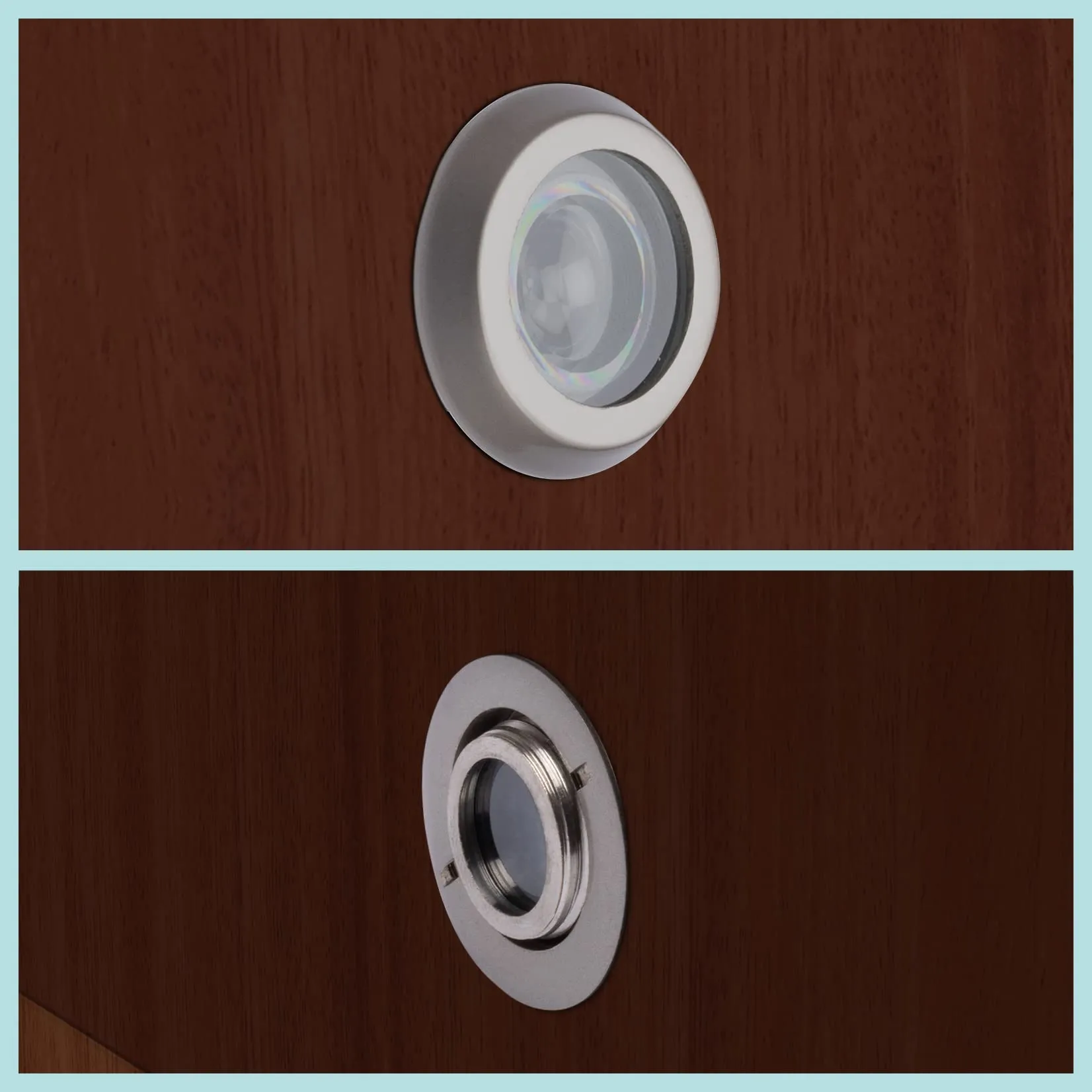 Plantex Satin Eye Hole for Main Door - 200 Degree Wide Magic Eye viewer for Safety - Pack of 40