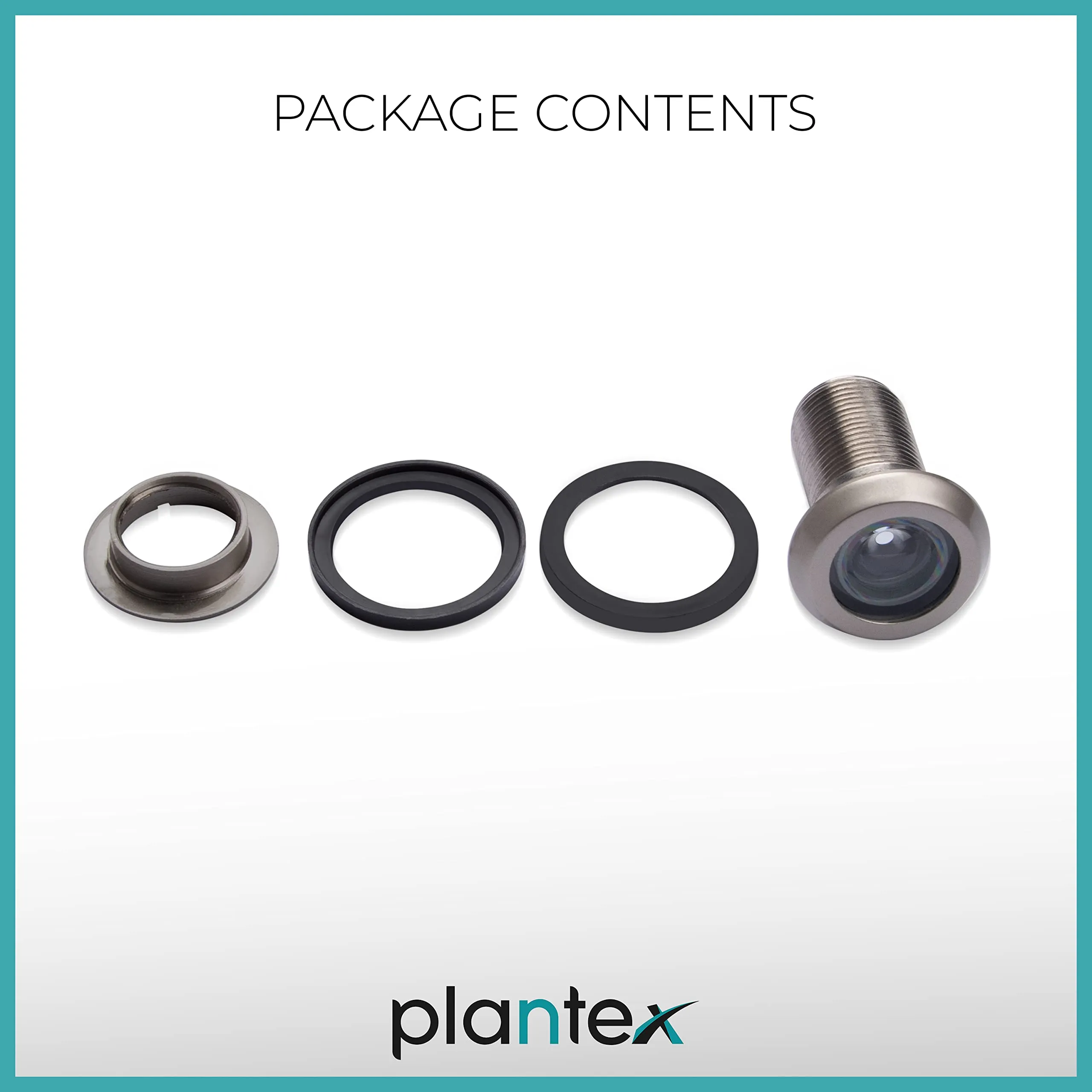 Plantex Satin Eye Hole for Main Door - 200 Degree Wide Magic Eye viewer for Safety - Pack of 40