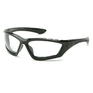 Pyramex SB8710DTP Accurist Safety Glasses, Black Padded Frame, Clear Anti-Fog Lens, 1 Each