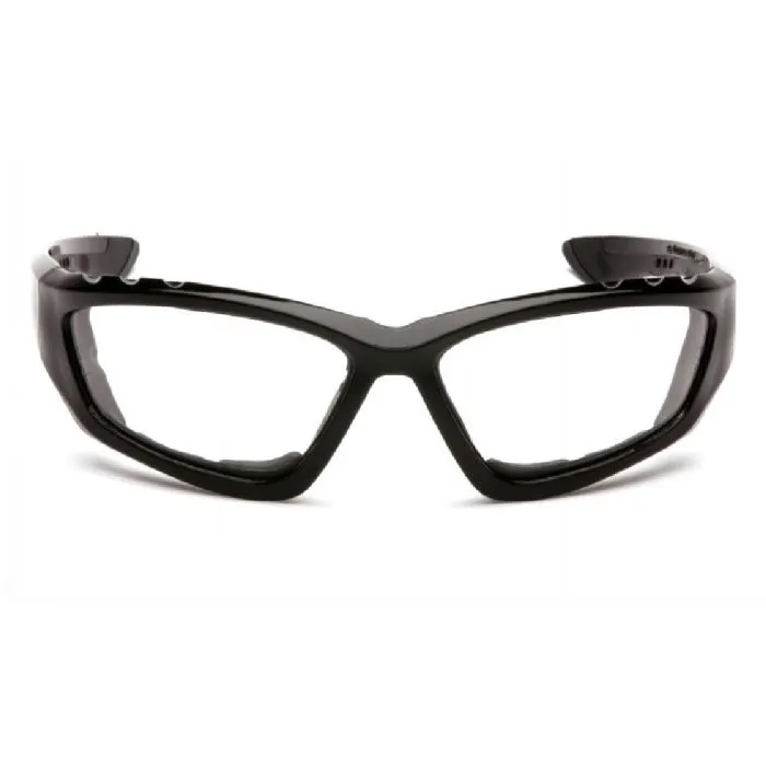 Pyramex SB8710DTP Accurist Safety Glasses, Black Padded Frame, Clear Anti-Fog Lens, 1 Each