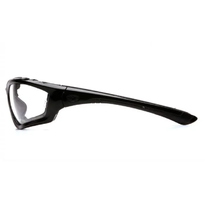 Pyramex SB8710DTP Accurist Safety Glasses, Black Padded Frame, Clear Anti-Fog Lens, 1 Each