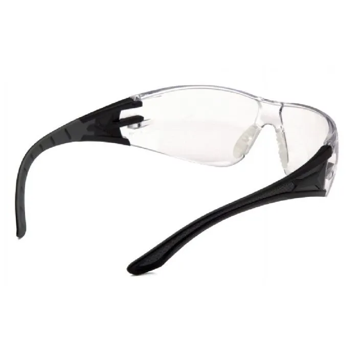 Pyramex SBG9610ST Endeavor Plus Safety Glasses, Black Gray Body, Clear H2X Anti-Fog Lens, 1 Each
