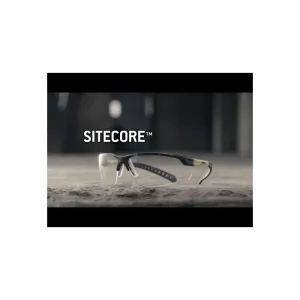 Pyramex SGL10110DTM Sitecore Half Frame Glasses, Gray/Lime Frame, Clear H2Max Anti-Fog Lens, 1 Each