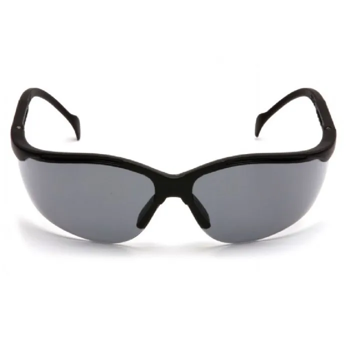 Pyramex Venture II SB1820S Safety Glasses, Black Frame, Gray Lens, One Size, 1 Each