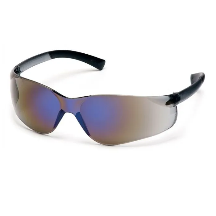 Pyramex Ztek S2575S Safety Glasses, Blue Mirror Lens Blue Mirror Frame, One Size, 1 Each