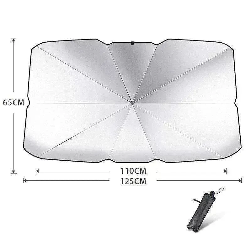 Quick deploy and practical  foldable car sunshade
