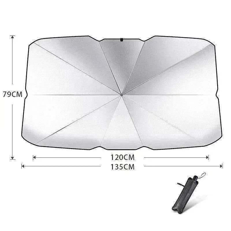 Quick deploy and practical  foldable car sunshade