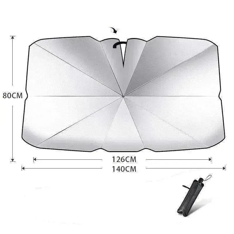Quick deploy and practical  foldable car sunshade