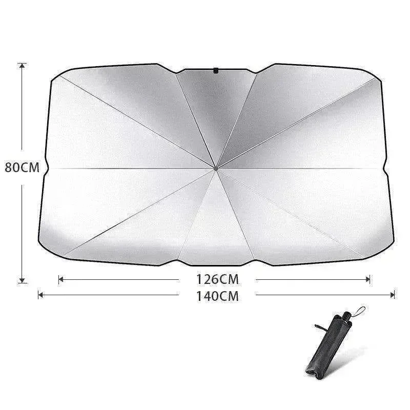 Quick deploy and practical  foldable car sunshade