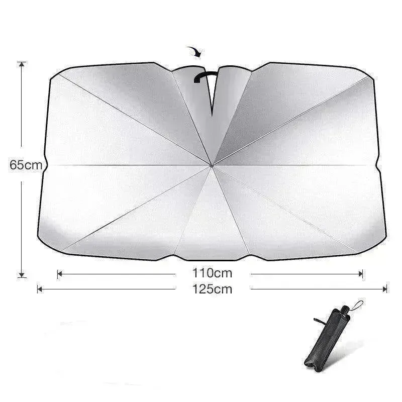 Quick deploy and practical  foldable car sunshade