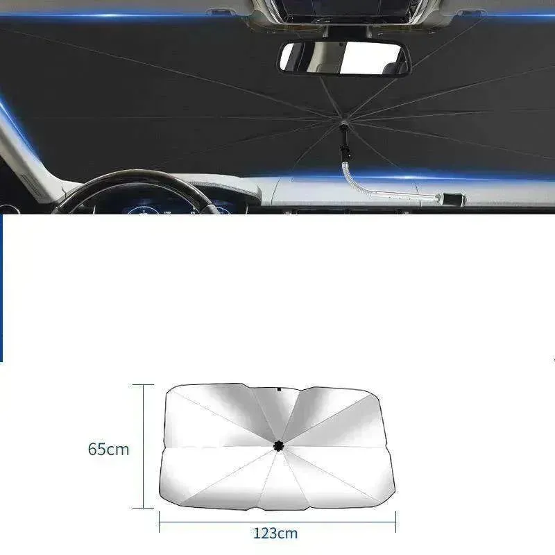 Quick deploy and practical  foldable car sunshade