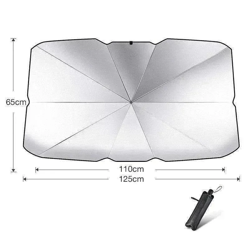 Quick deploy and practical  foldable car sunshade